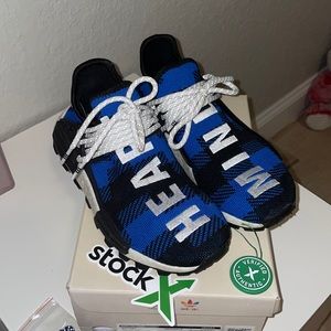 Adidas NMD Human Race Pharrell x Billionaire Boys Club Blue Plaid